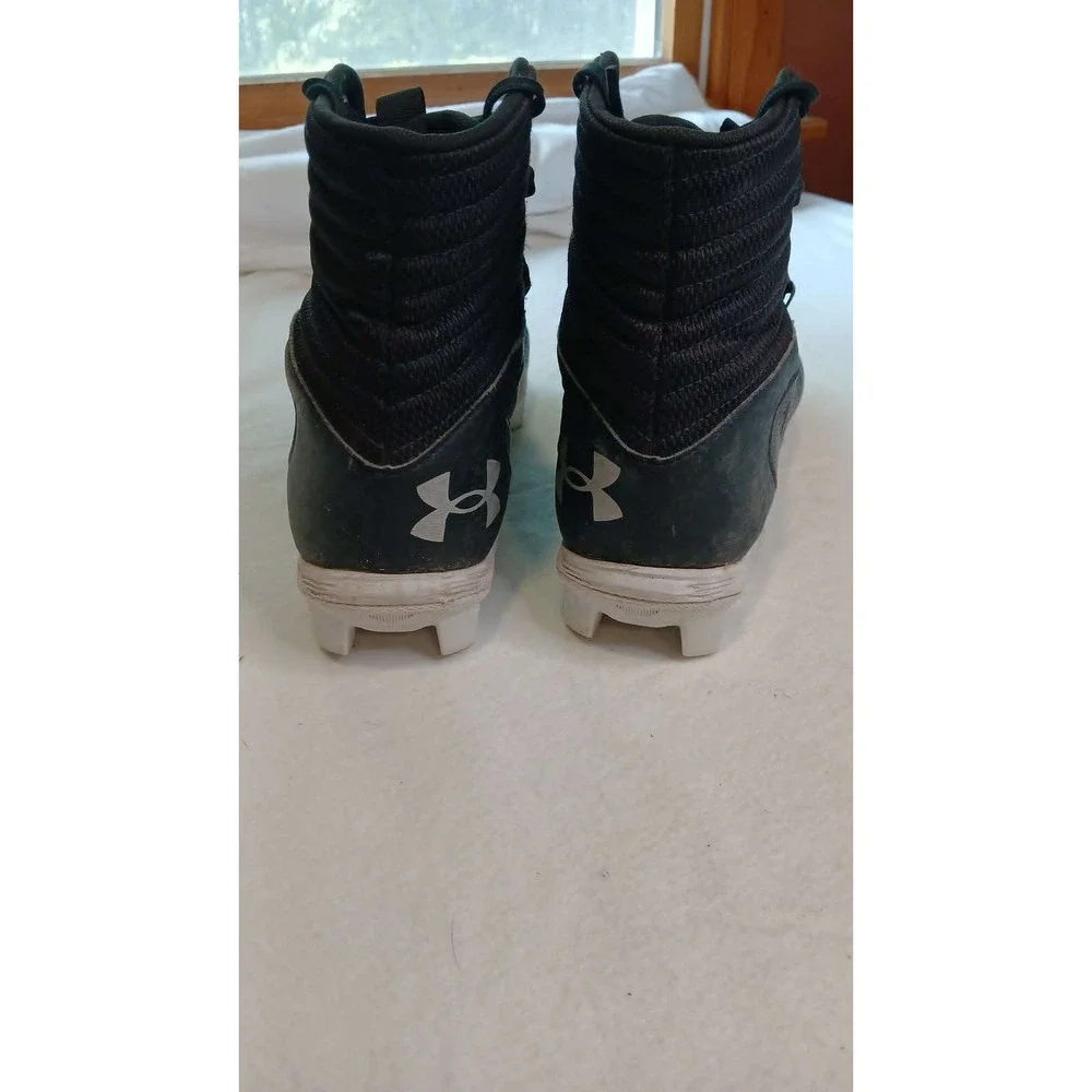 Under Armour Highlight RM Football Cleats Black White Mens 8.5 3027300 High Top
